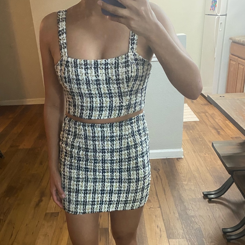 Windsor crop top skirt and top